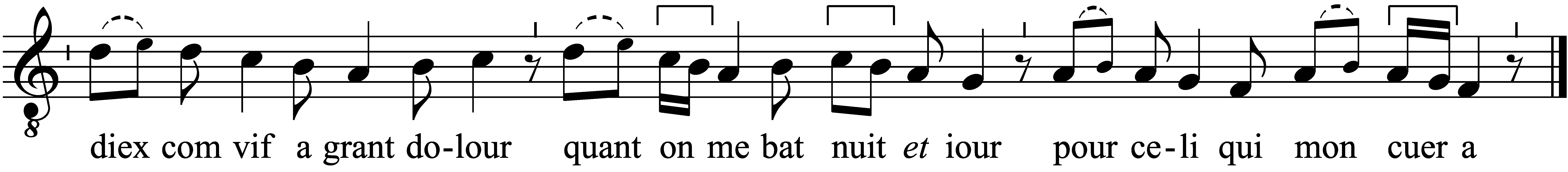 Refrain musical notation